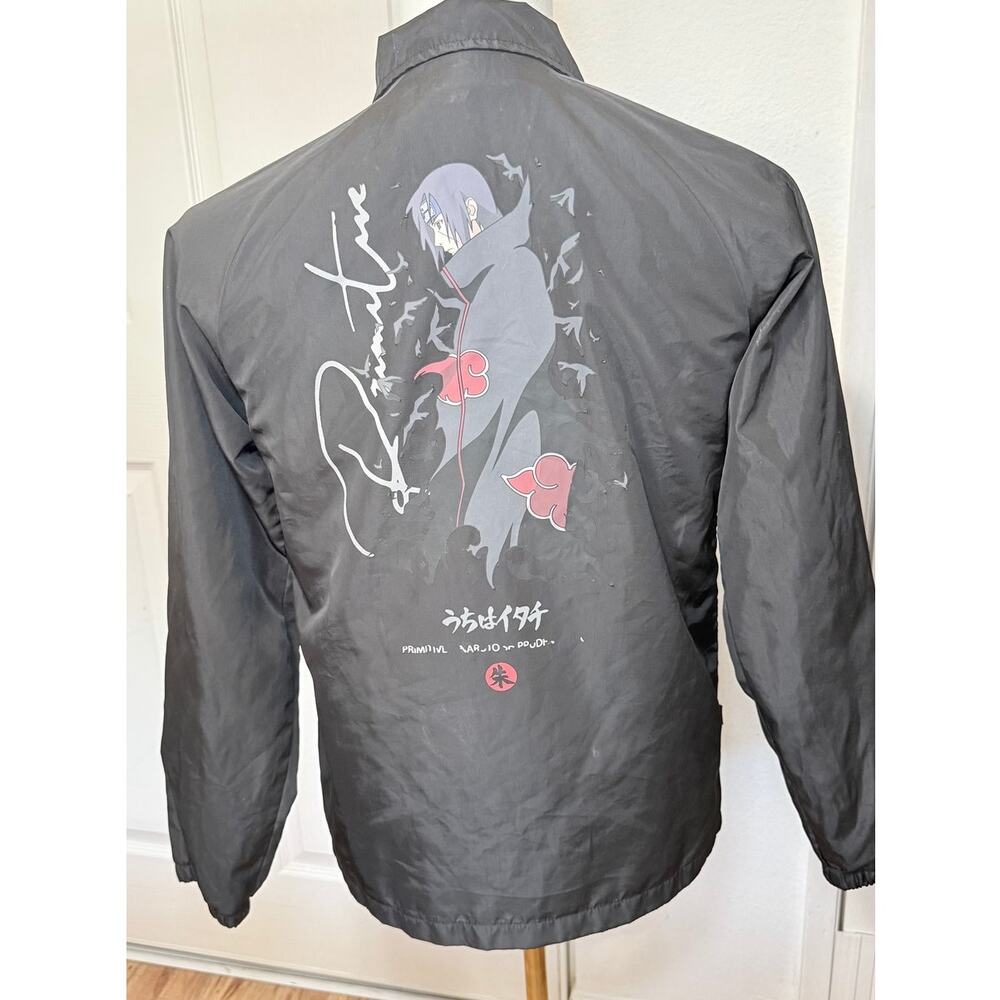Primitive Naruto Shippuden Itachi Uchiha Black Coach Jacket XL Akatsuki